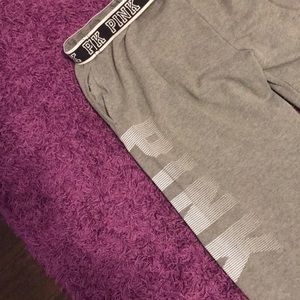 Gray sweatpants by pink